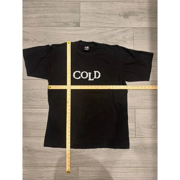 2000 Cold Band T-Shirt Logo Double Sided Giant XL Black Y2K Spider - Picture 2 of 4